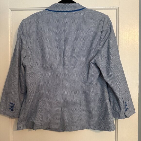 The Limited Women's Blazer, Blue & White Pattern - Picture 4 of 6